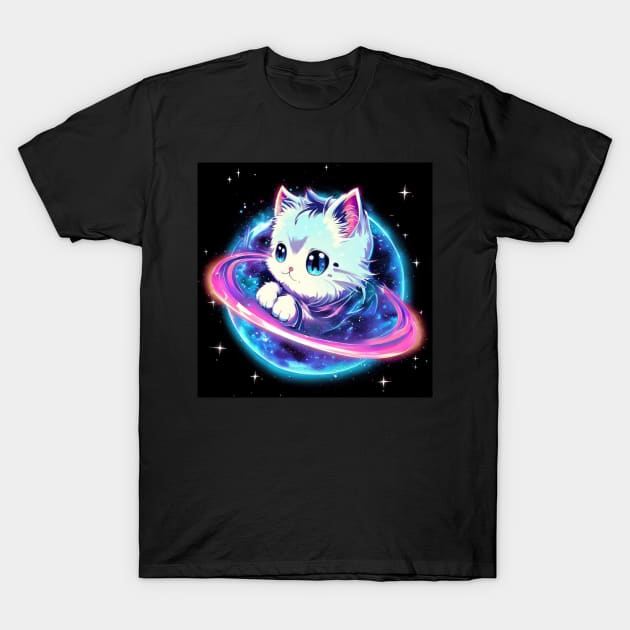 Anime Space Cat Series Beta T-Shirt by Shopping Dragons